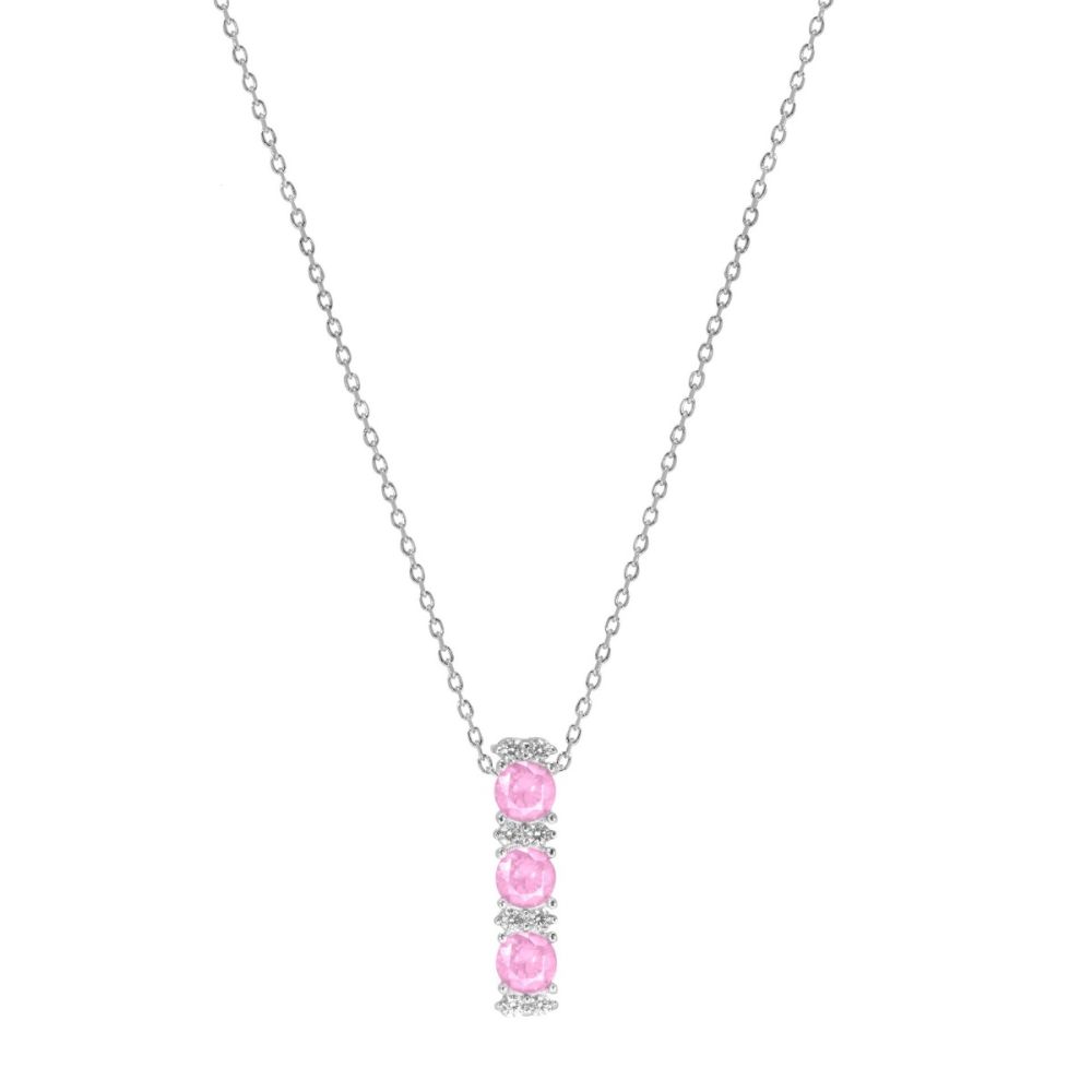 Chimiama Collana Argento Elemento con Kunzite e Zirconi