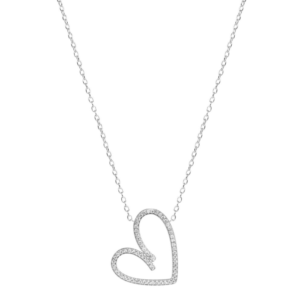 Chimiama Collana Argento Cuore Zirconato