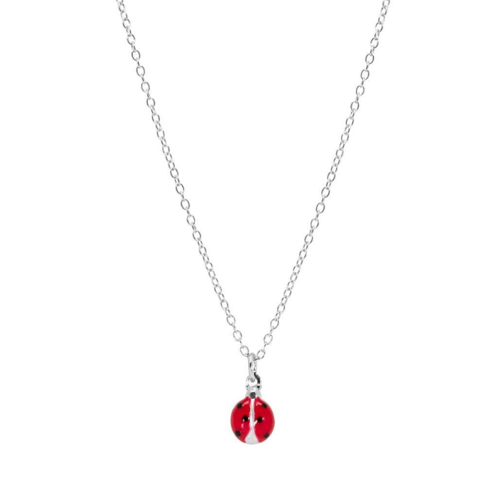 Chimiama Collana Argento Coccinella Rossa