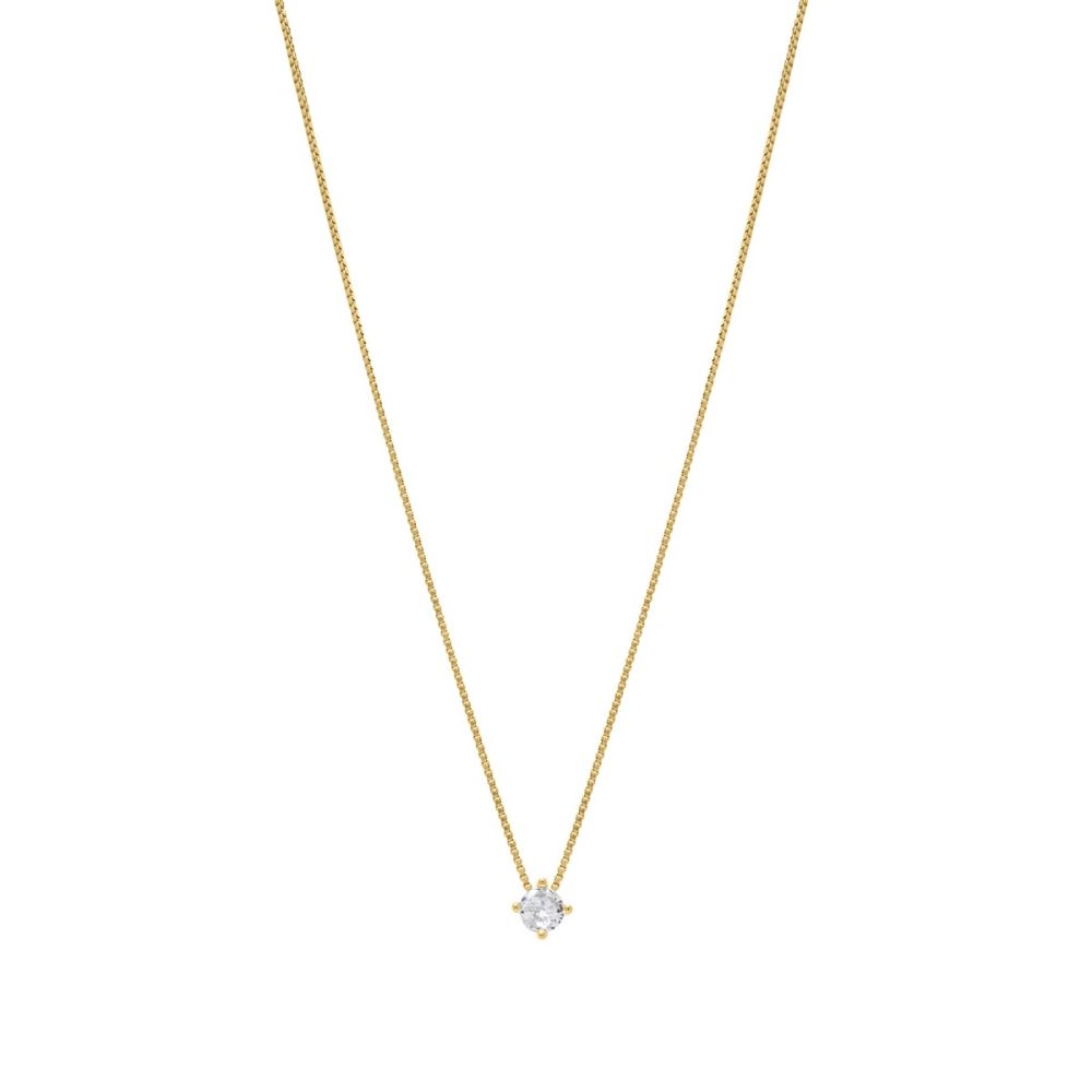 Chimiama Collana Argento Gold Punto Luce 4 mm