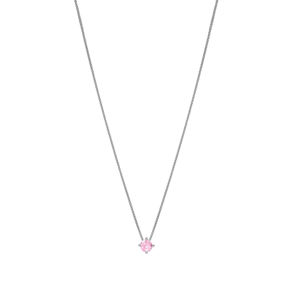 Chimiama Collana Argento Punto Luce Rosa 4 mm