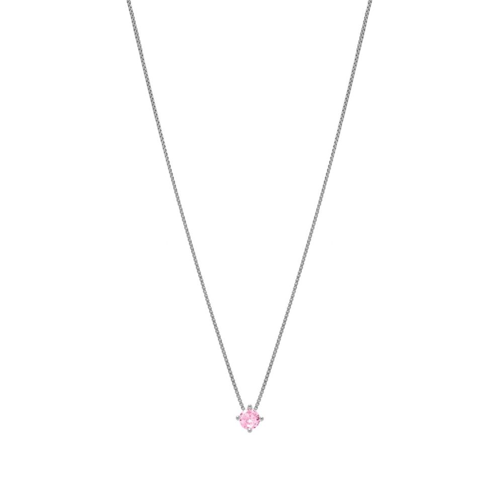 Chimiama Collana Argento Punto Luce Rosa 4 mm