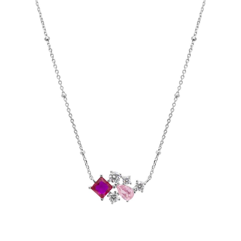 Chimiama Collana Argento Cristalli Multicolor