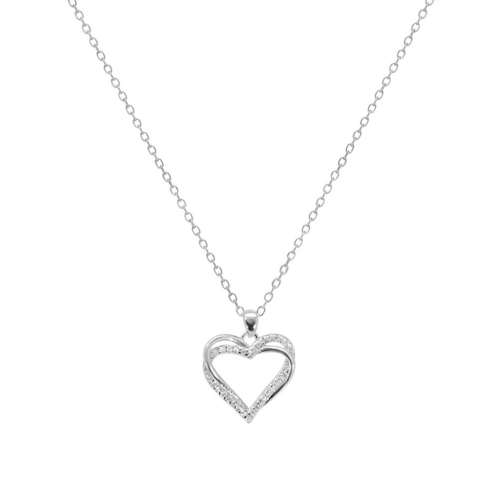 Chimiama Collana Argento Cuore con Cristalli
