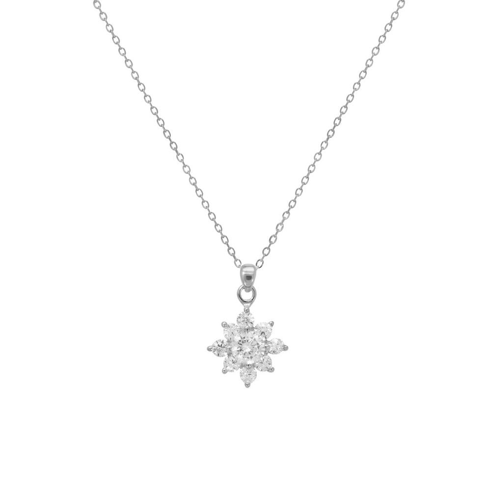 Chimiama Collana Argento Stella Cristalli Bianchi