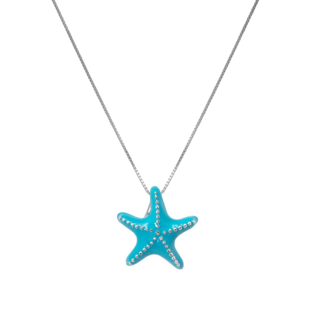 Chimiama Collana Argento Stella Marina Azzurra