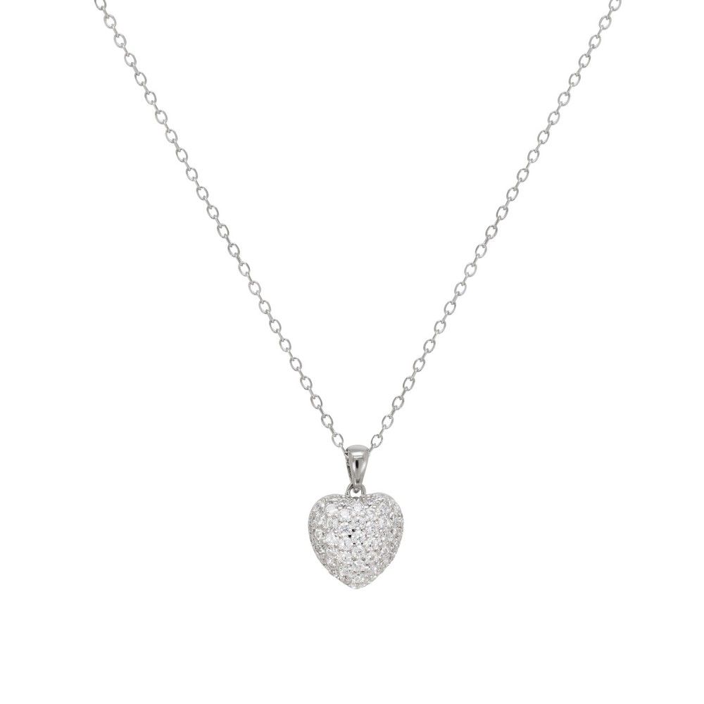 Chimiama Collana Argento Cuore Zirconato