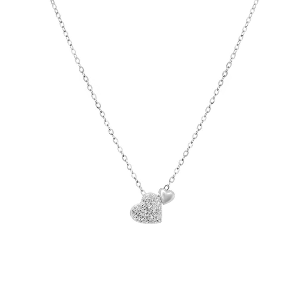 Chimiama Collana Argento Cuore Zirconato