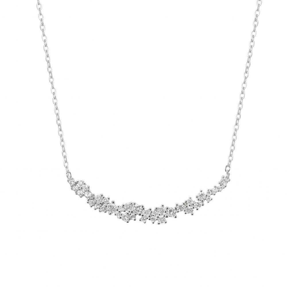 Chimiama Collana Argento Zirconi Bianchi