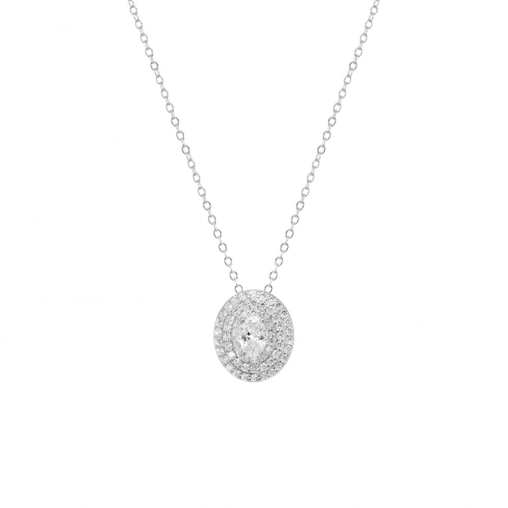 Chimiama Collana Argento Cristallo e Zirconi