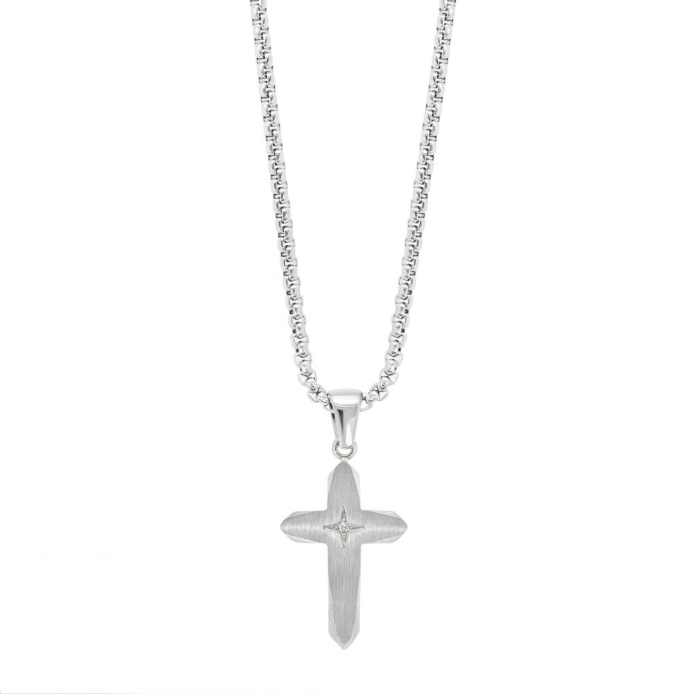 Chimiama Collana Acciaio con Croce