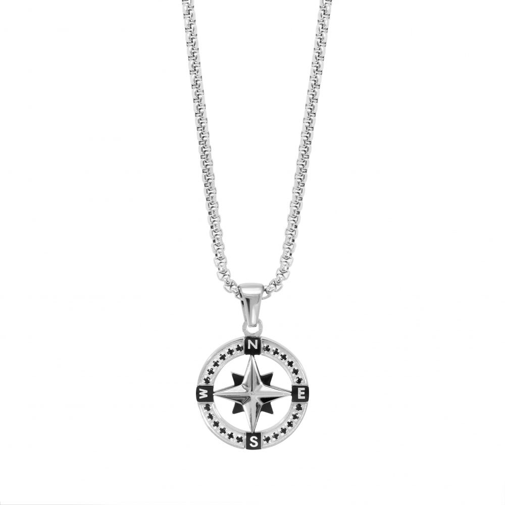 Chimiama Collana Acciaio con Rosa dei Venti