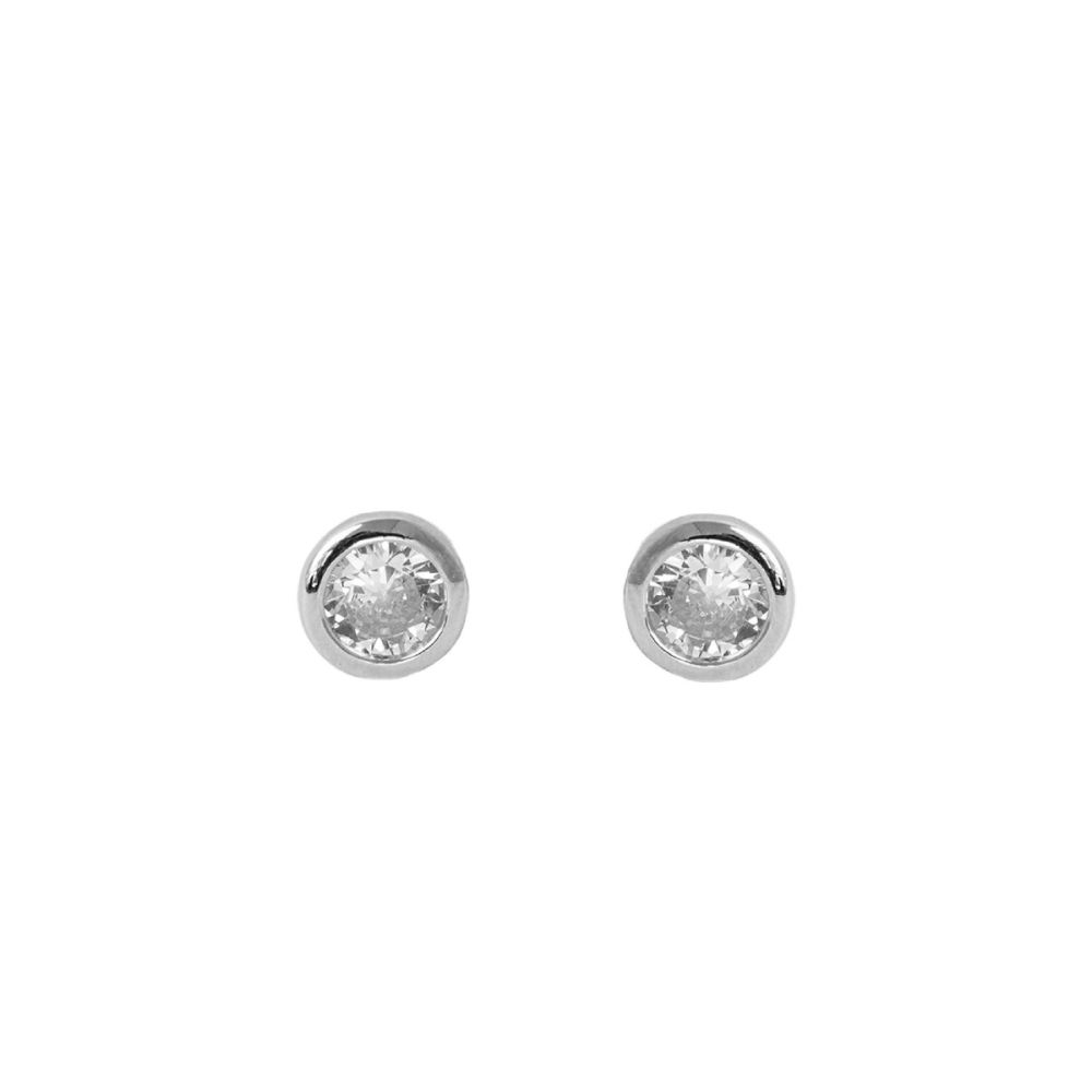 Chimiama Orecchini Lobo Argento Punto Luce 6 mm