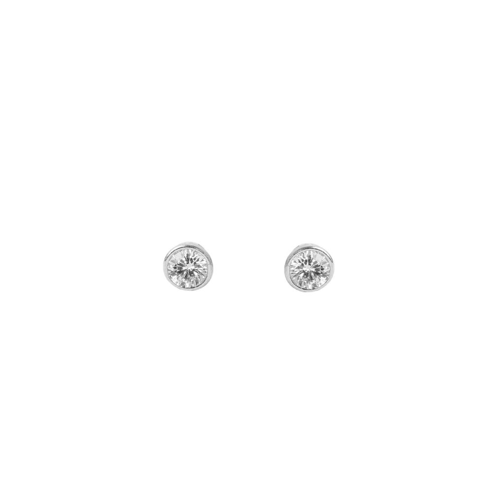 Chimiama Orecchini Lobo Argento Punto Luce 4 mm