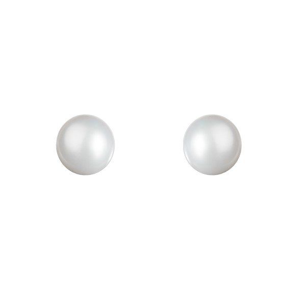 Chimiama Orecchini Lobo Donna Argento Perla 5mm