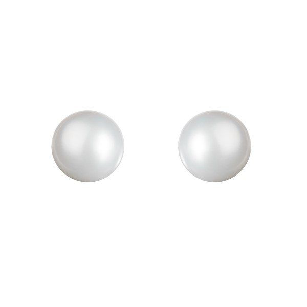Chimiama Orecchini Lobo Donna Argento Perla 6mm
