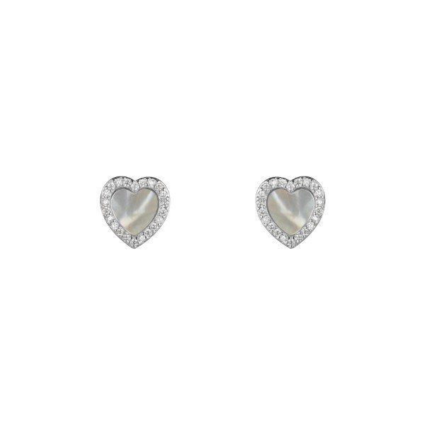 Chimiama Orecchini Lobo Donna Argento Cuore Madreperla