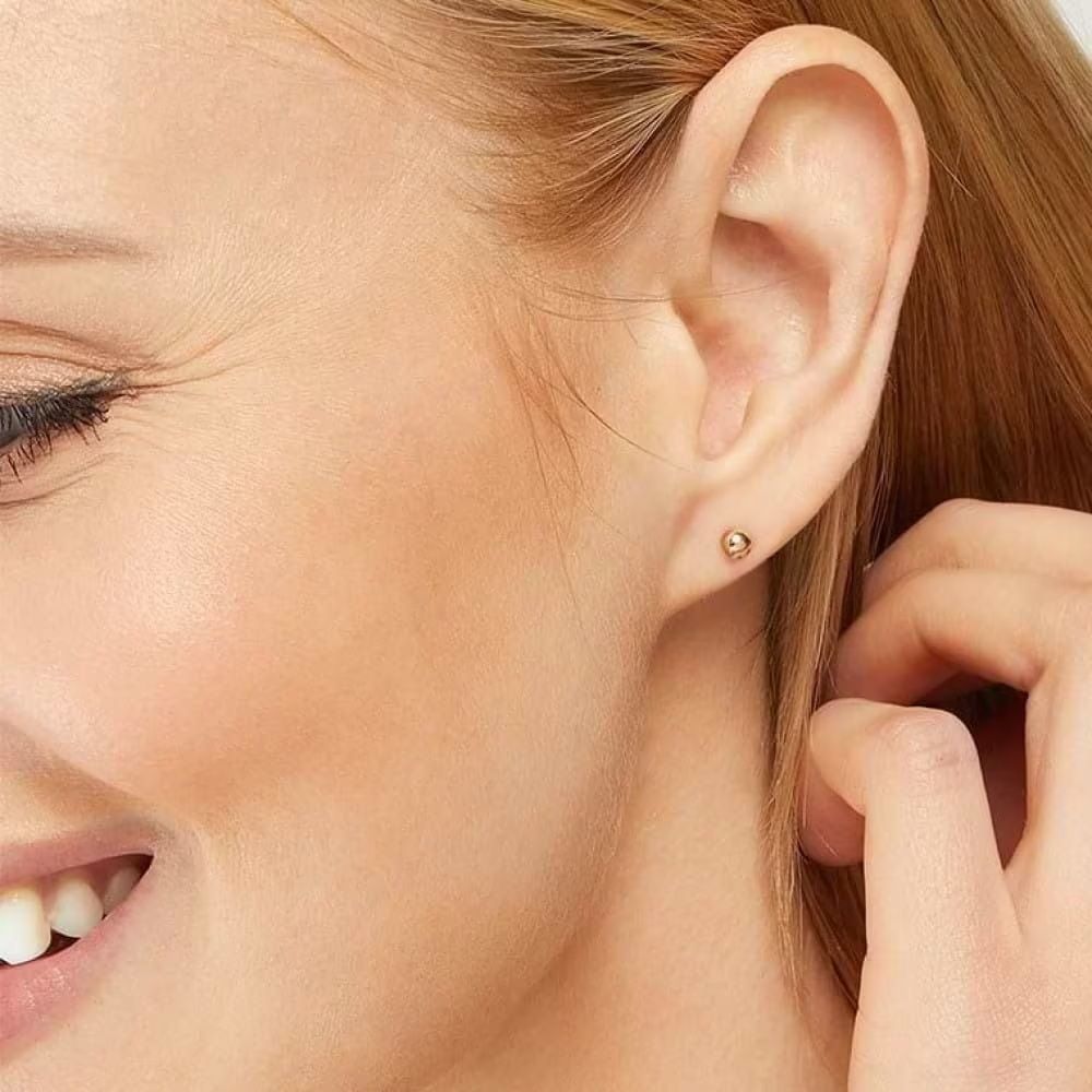 Stroili Orecchini Lobo Oro Giallo 9K Sfere 4 mm Bon Ton