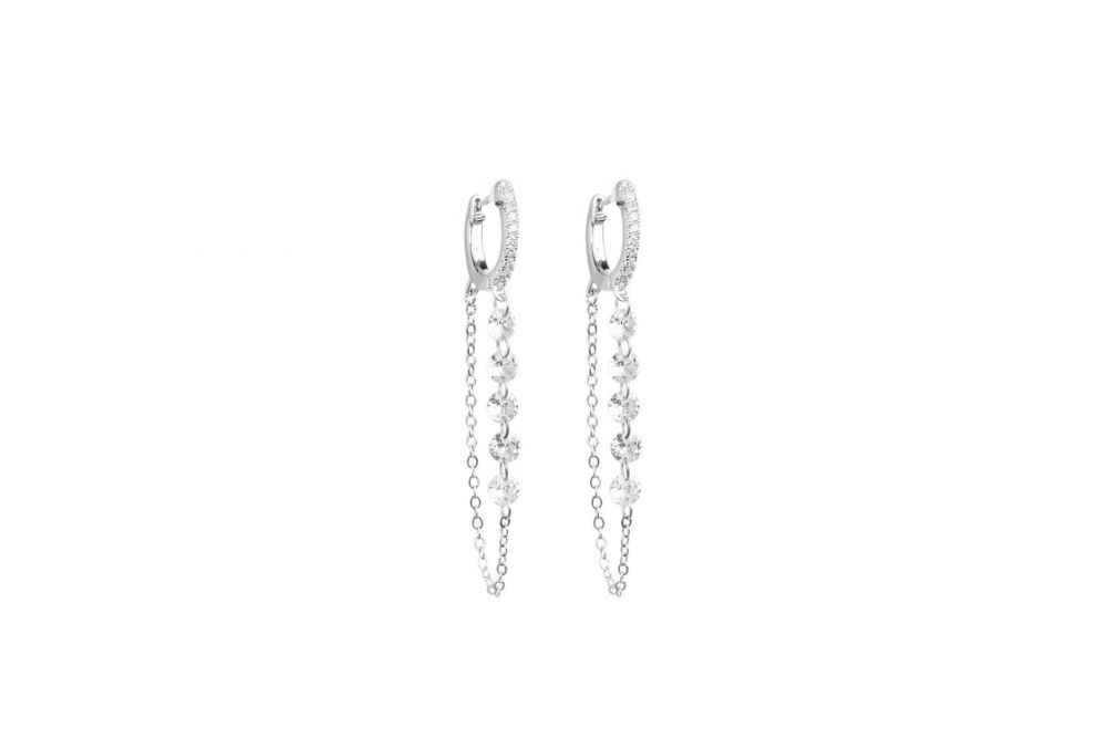 Chimiama Cerchietto Argento con Catena e Zirconi