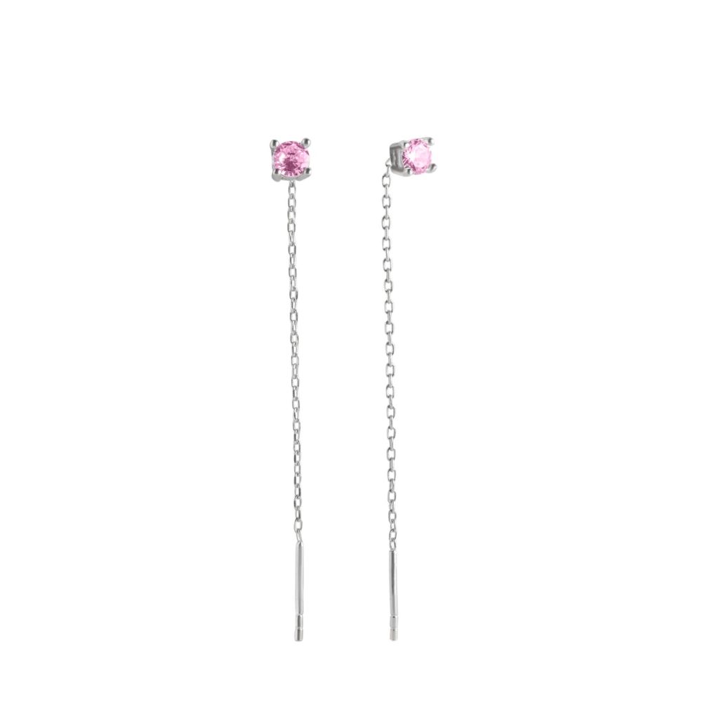 Chimiama Orecchini Argento Punto Luce Rosa