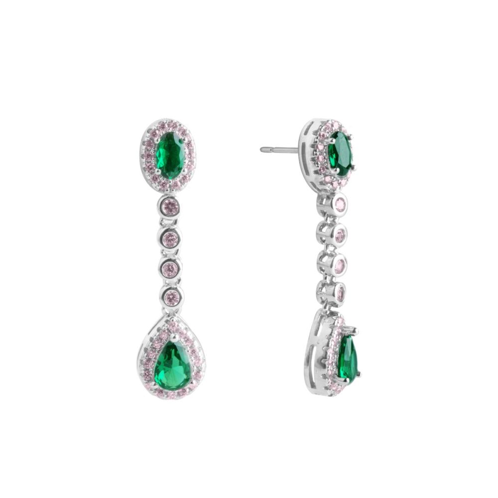 Chimiama Orecchini Argento Smeraldo e Kunzite