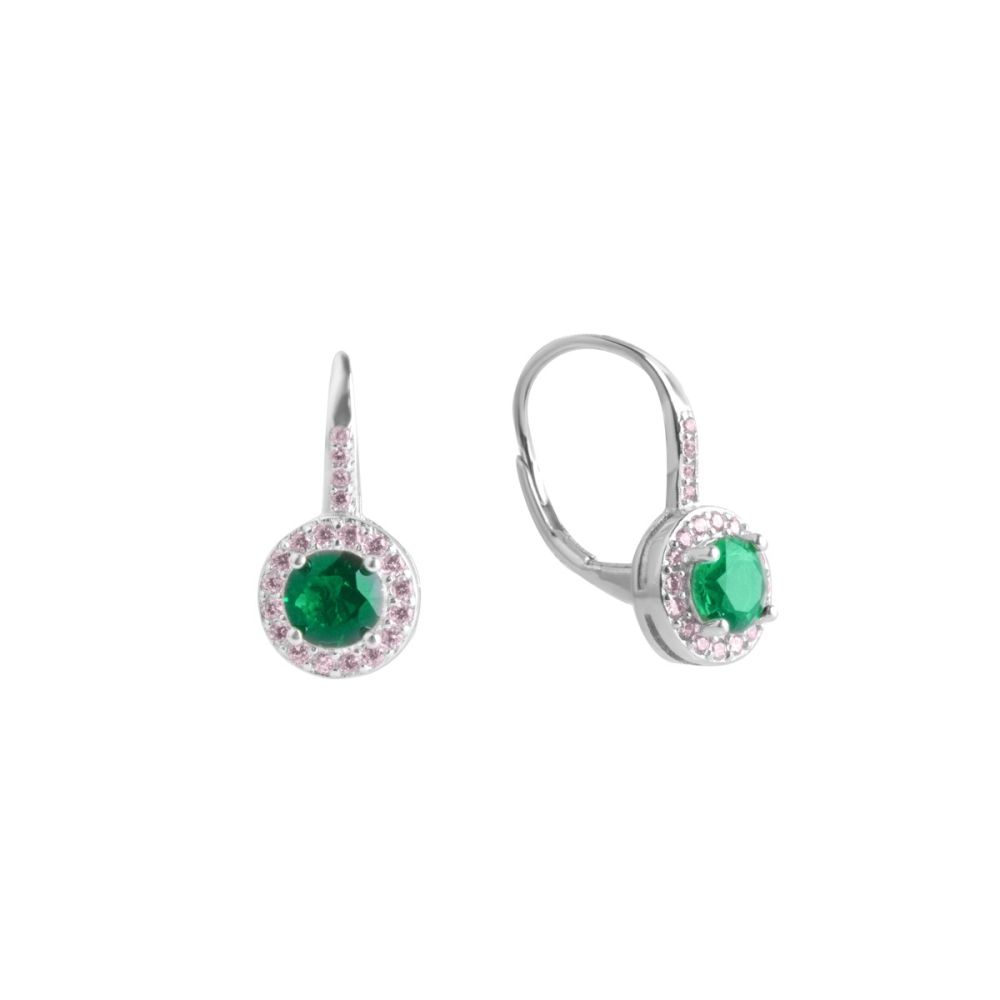 Chimiama Orecchini Argento Smeraldo e Kunzite