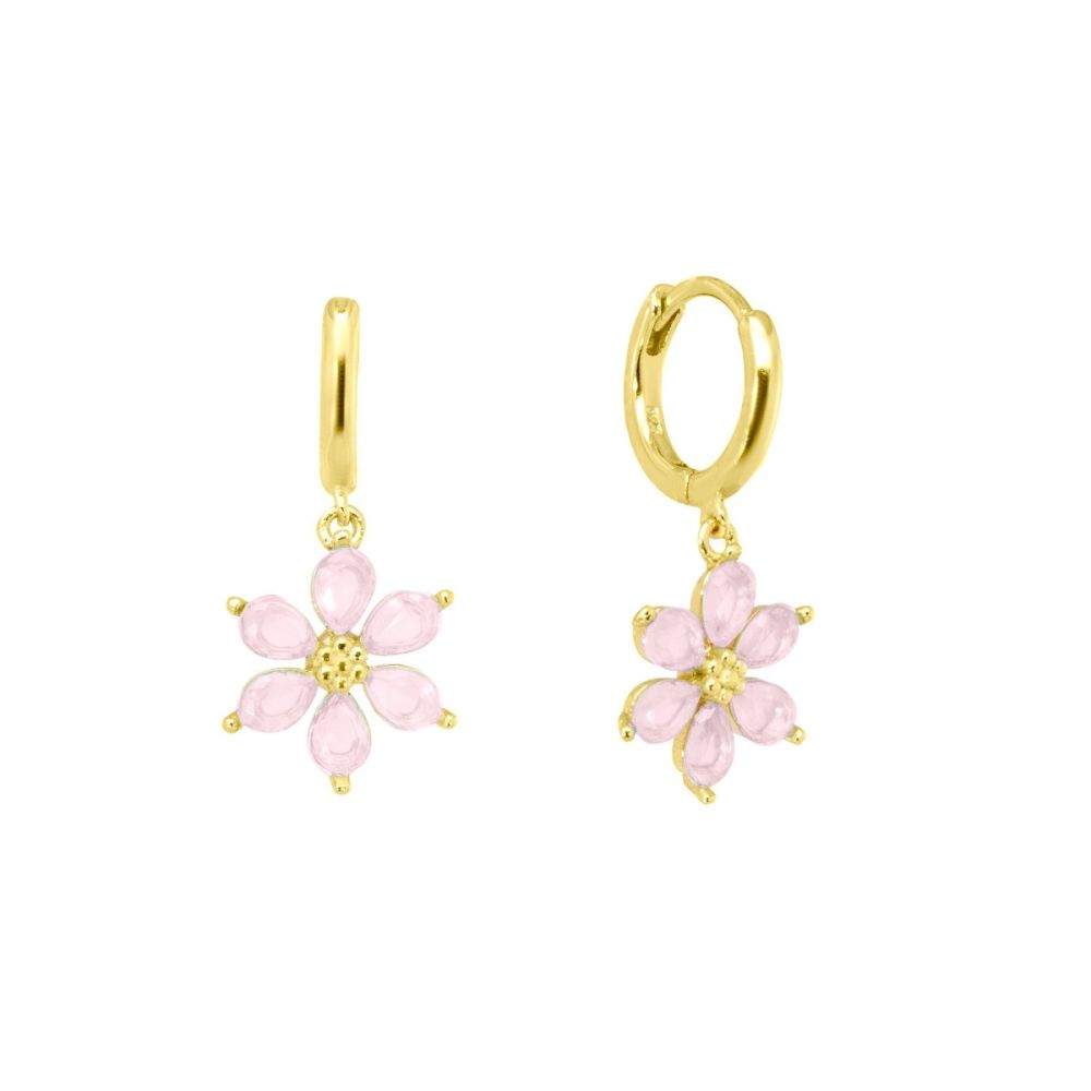 Chimiama Cerchi Argento Gold Cristalli Rosa