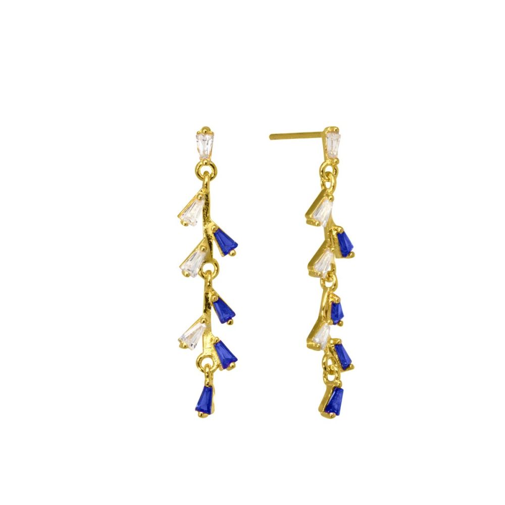 Chimiama Orecchini Argento Gold con Cristalli