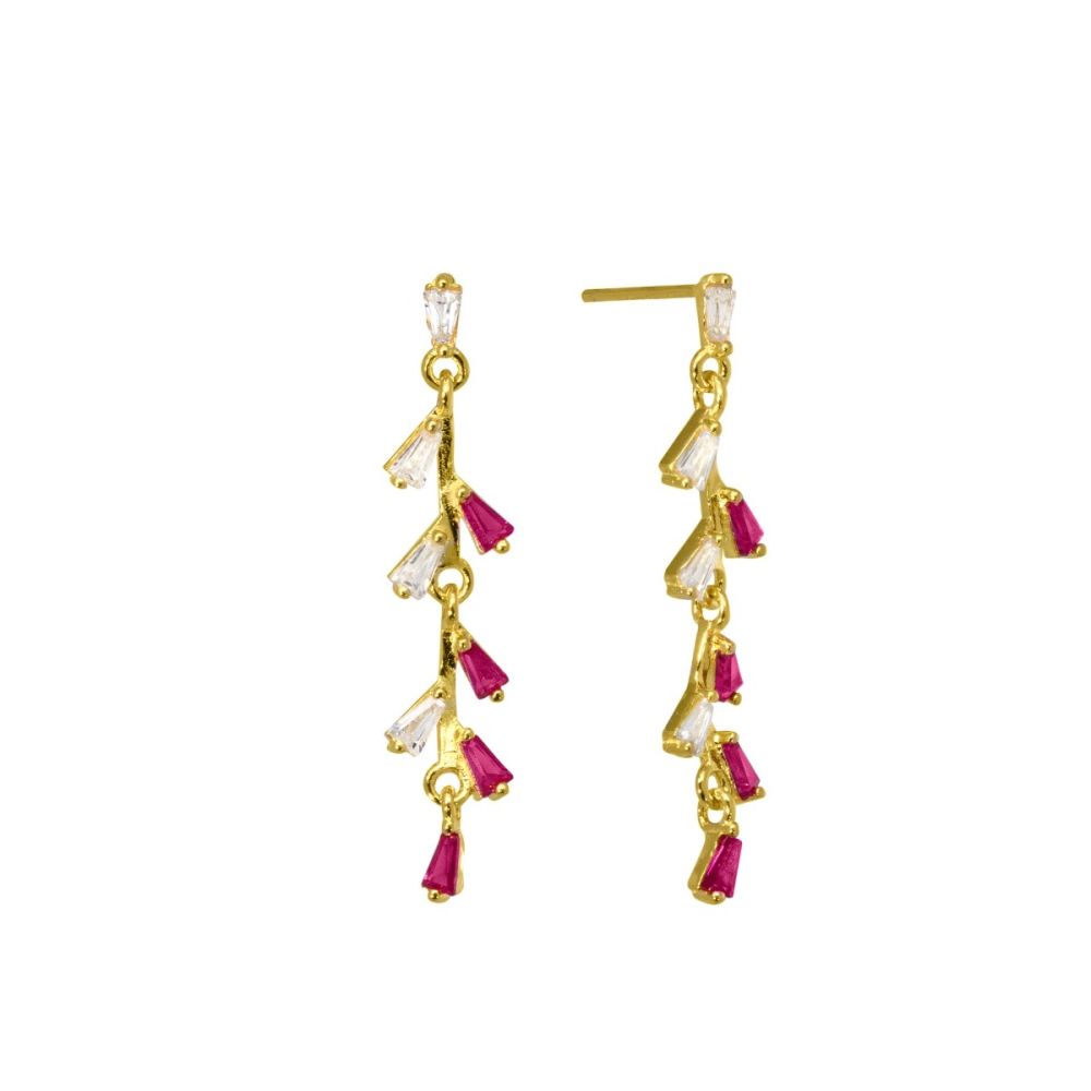 Chimiama Orecchini Argento Gold con Cristalli