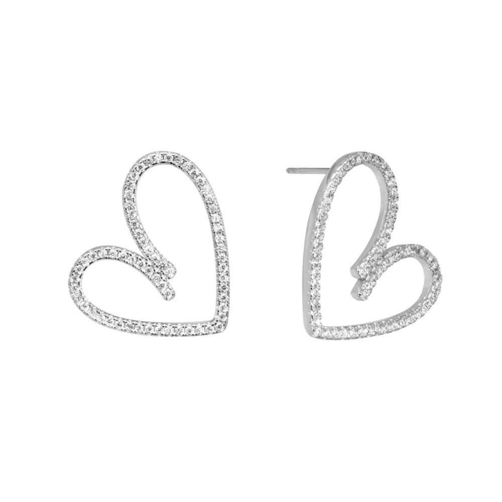 Chimiama Orecchini Argento Cuore Zirconato