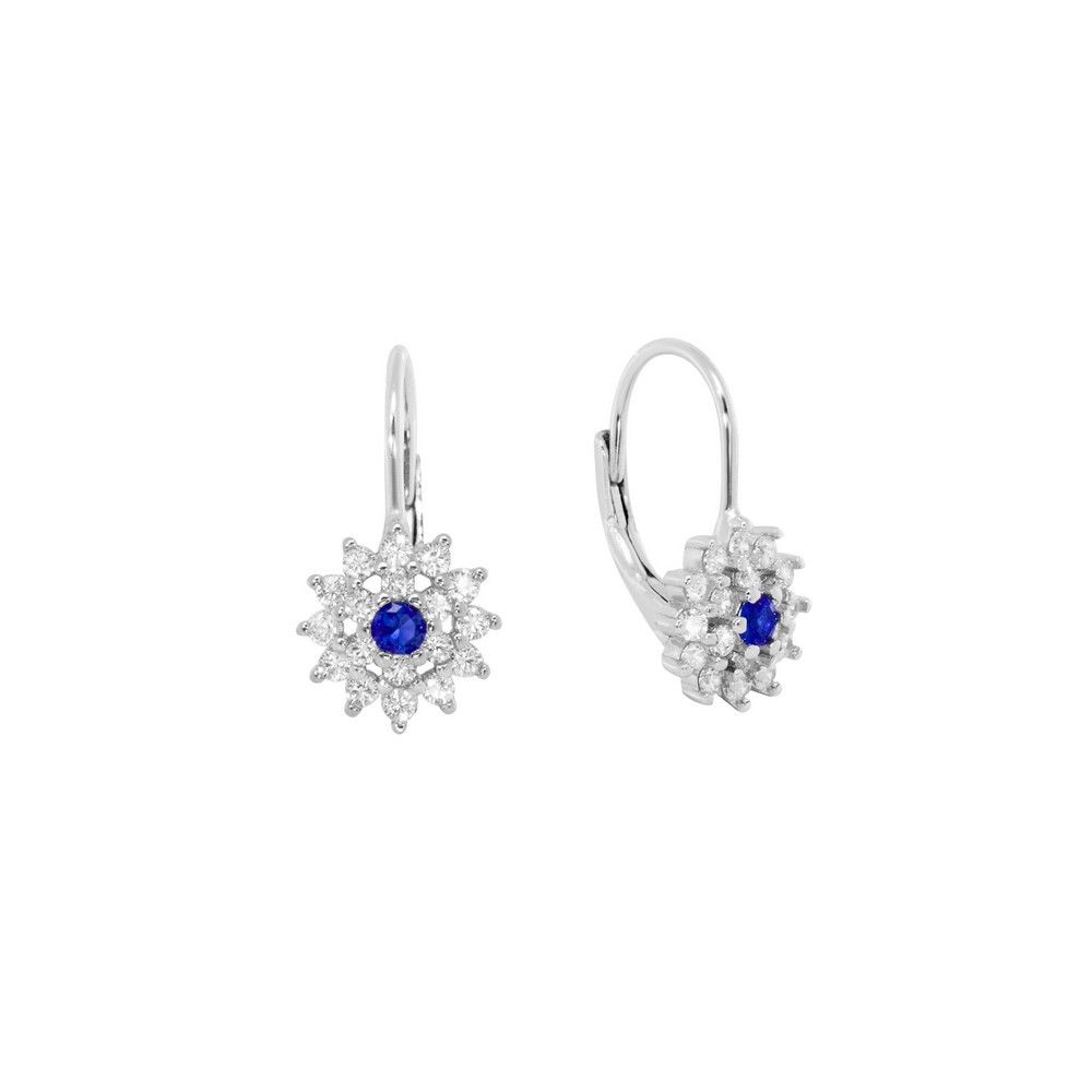 Chimiama Orecchini Argento Cristalli Blu e Bianchi
