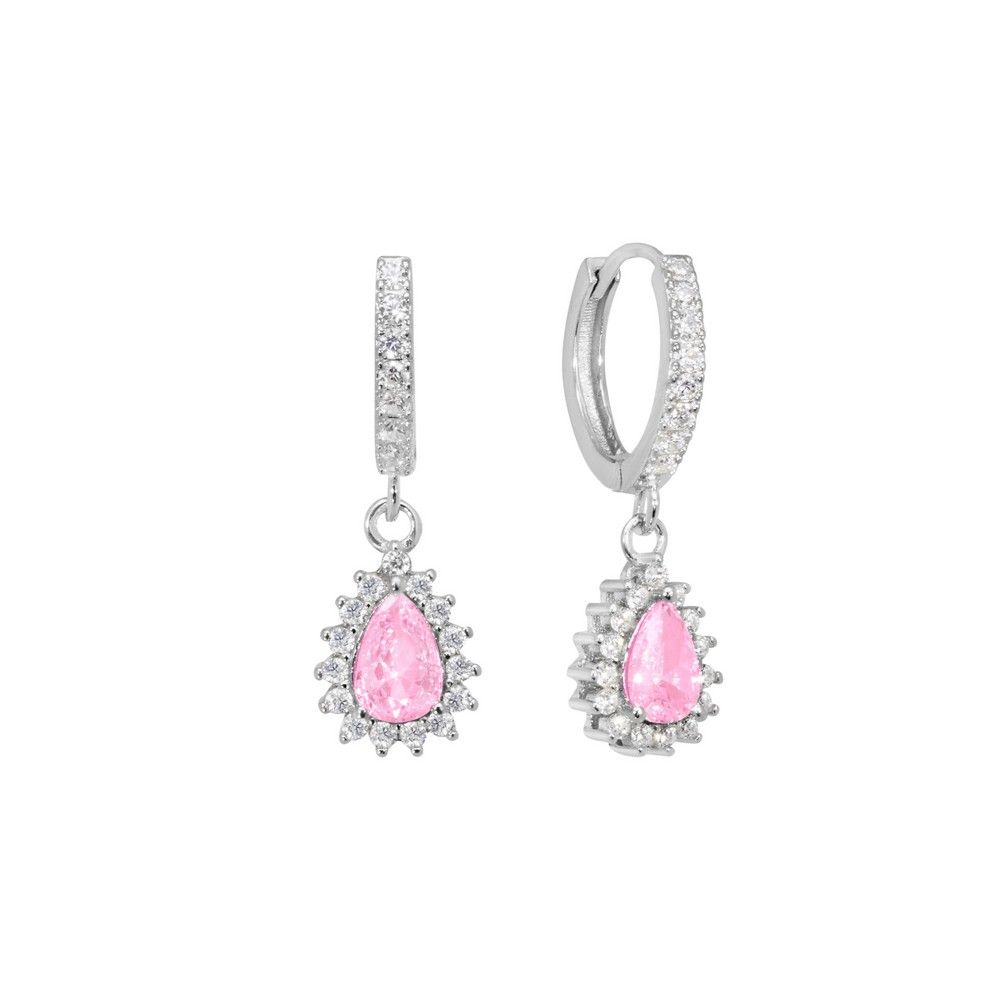 Chimiama Cerchi Argento Cristalli Bianchi e Kunzite