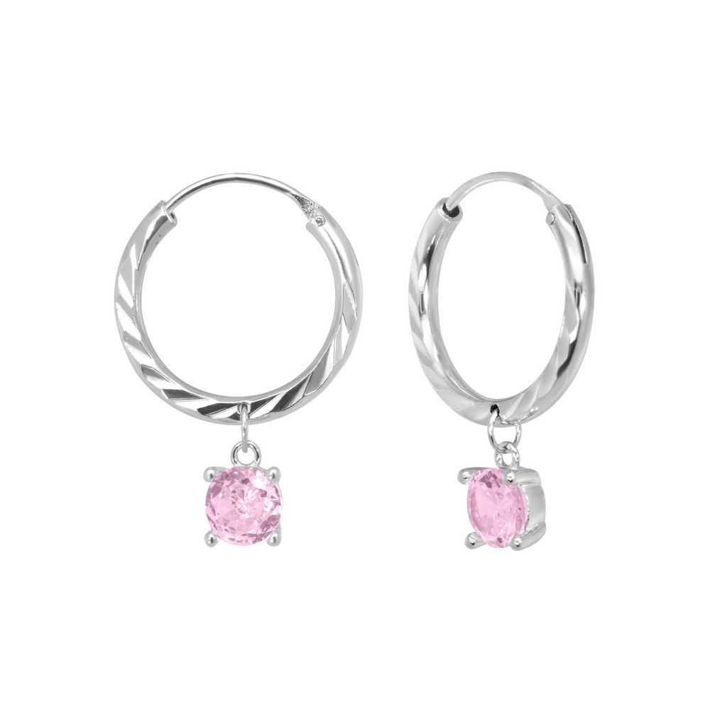 Chimiama Cerchi Argento Cristallo Kunzite
