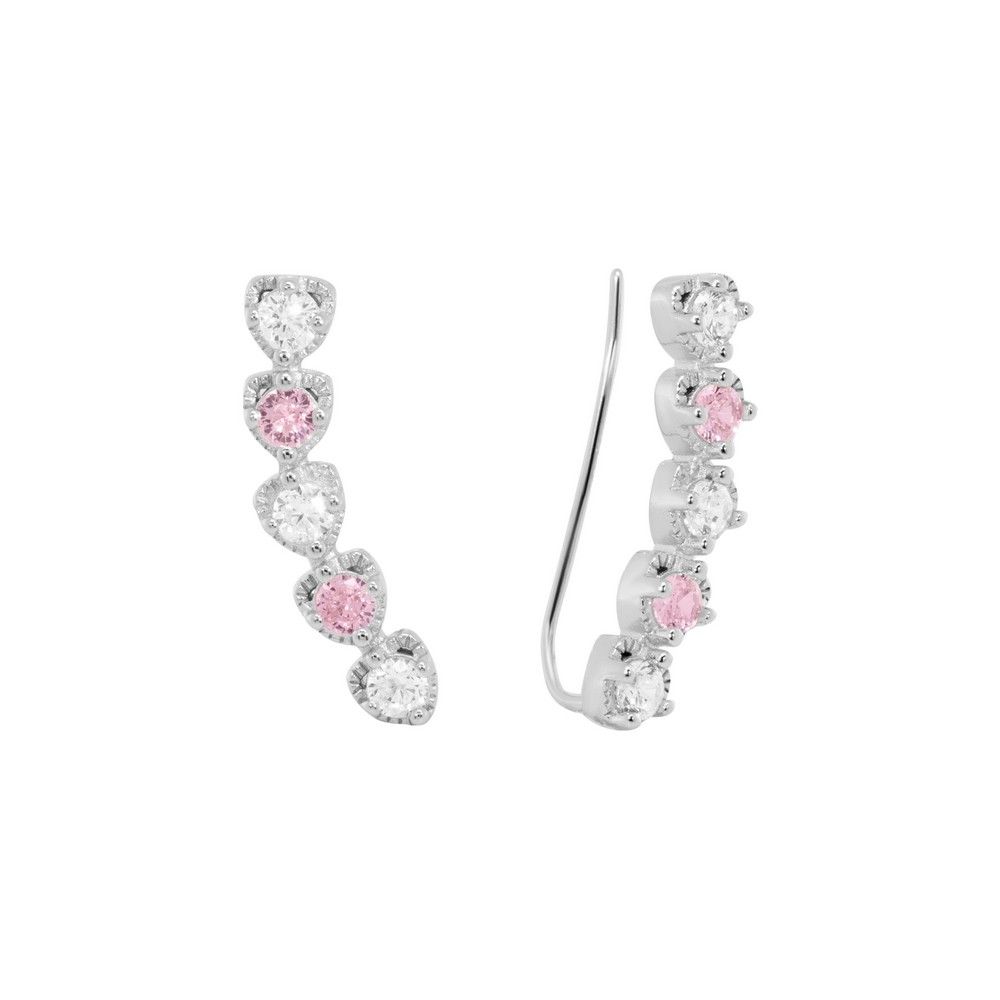 Chimiama Orecchini Argento Cristalli Bianchi e Kunzite