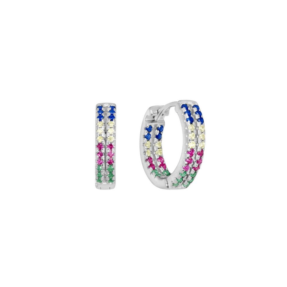 Chimiama Cerchi Argento Zirconi Multicolor