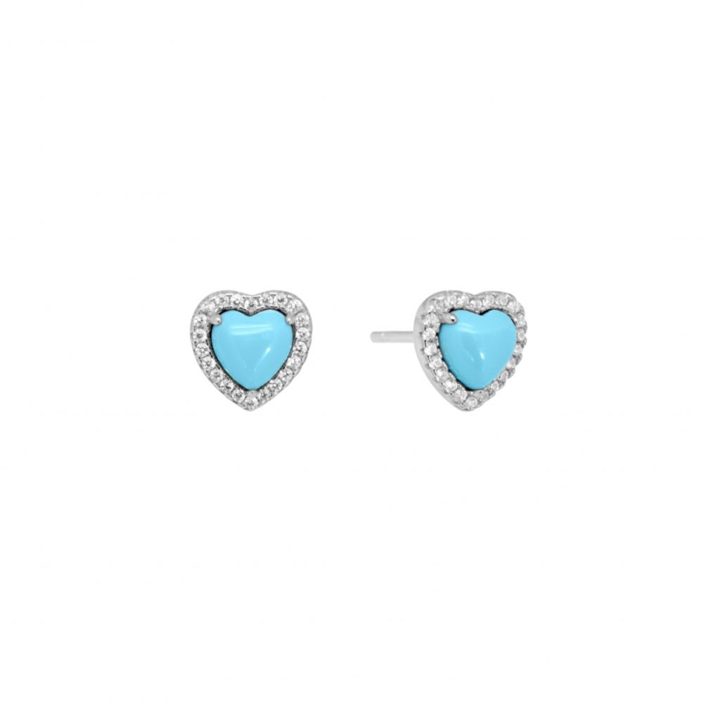 Chimiama Orecchini Argento Cuore Turchese