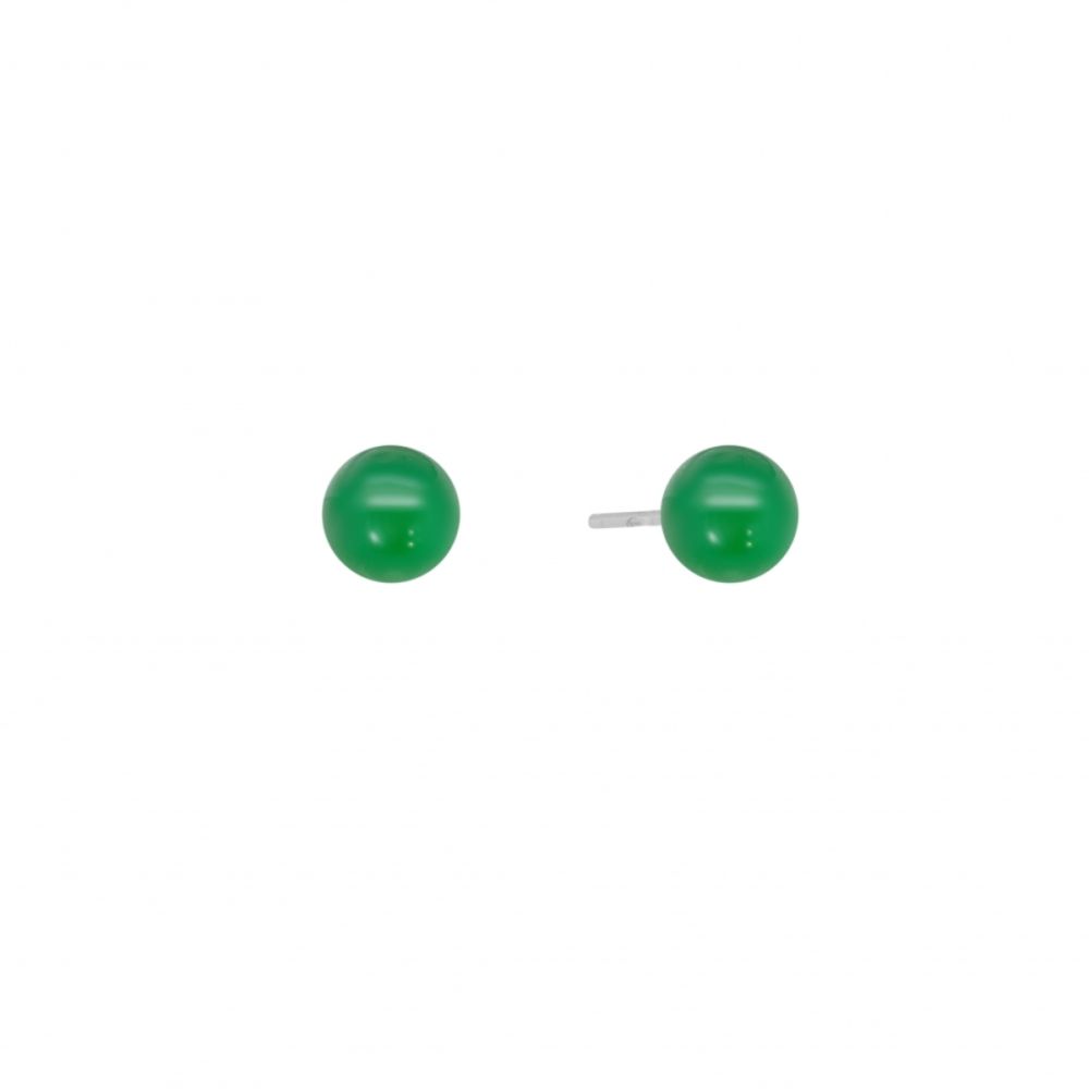 Chimiama Orecchini Argento Agata Verde