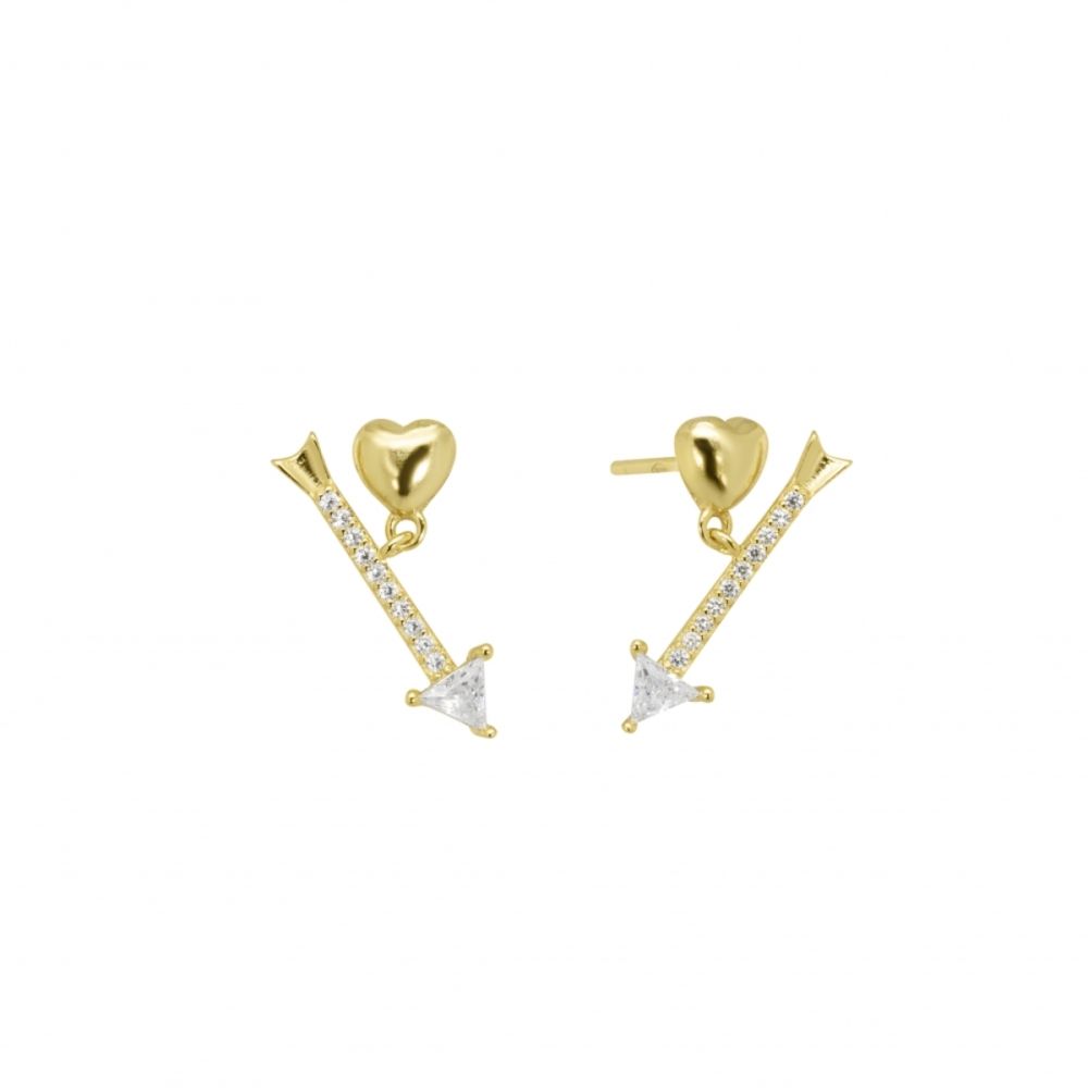 Chimiama Orecchini Argento Freccia e Cuore