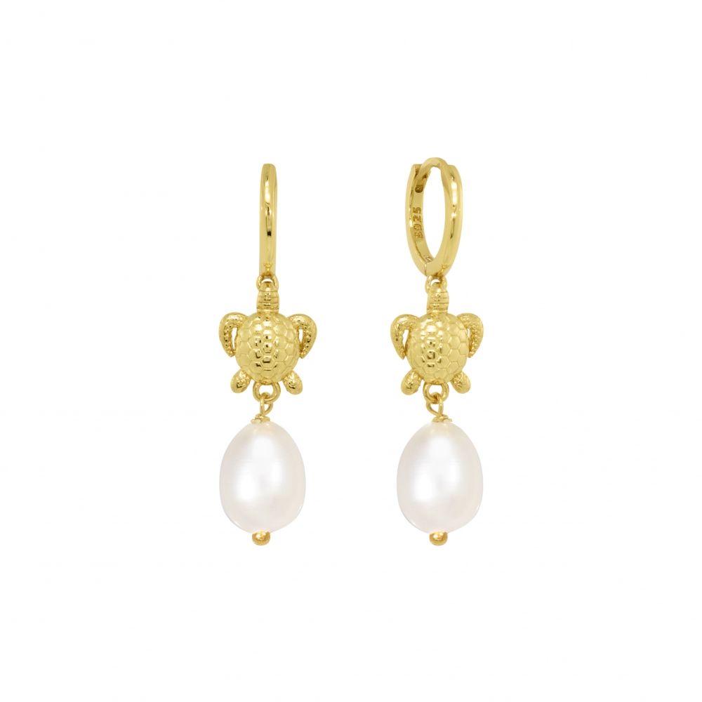 Chimiama Cerchi Argento Gold Perla e Tartaruga