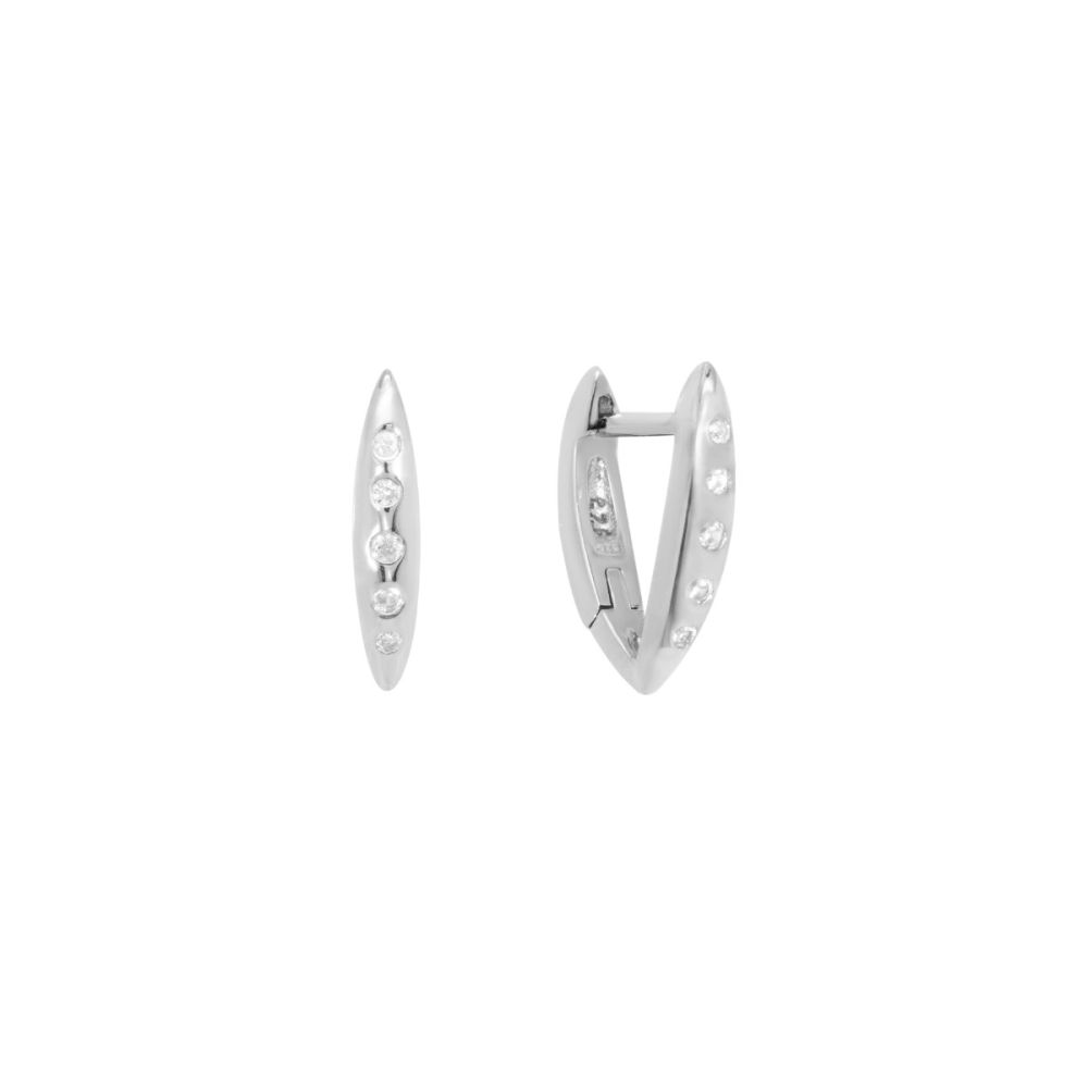 Chimiama Orecchini Argento Zirconi Bianchi