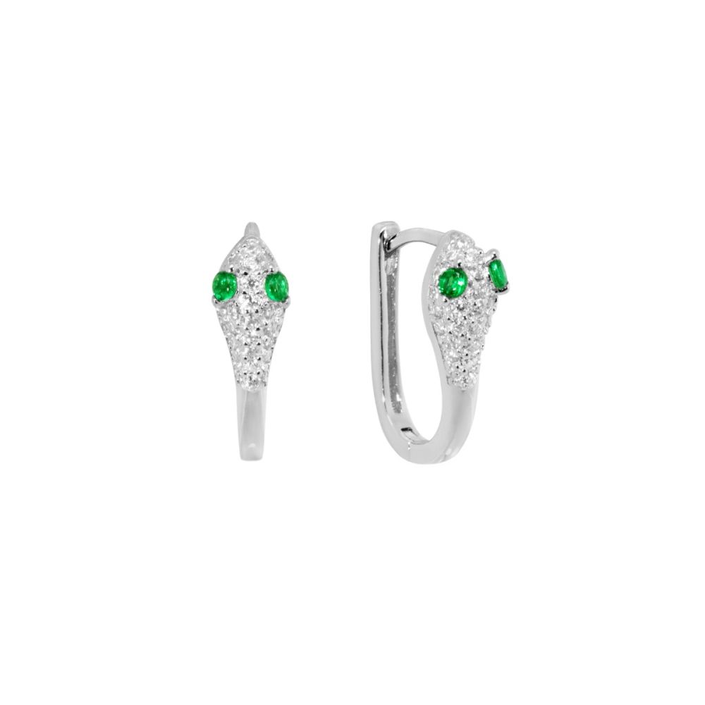 Chimiama Orecchini Argento Zirconi Verdi