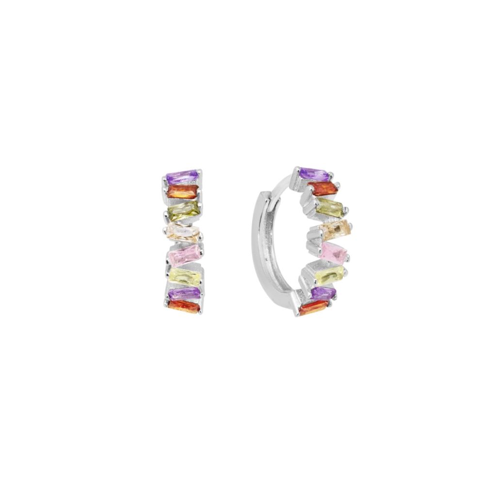 Chimiama Cerchi Argento Cristalli Multicolor