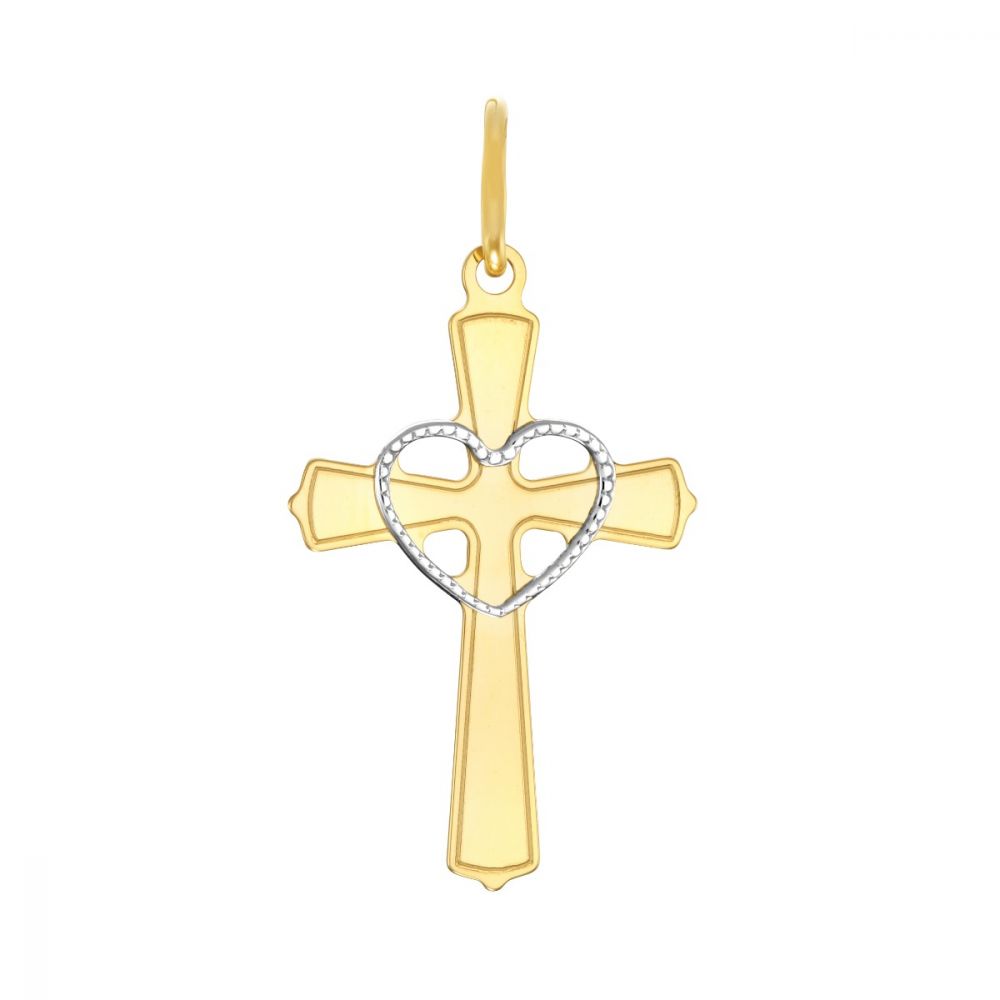 Stroili Charms Donna Oro Giallo 9k Croce e  Cuore Holy