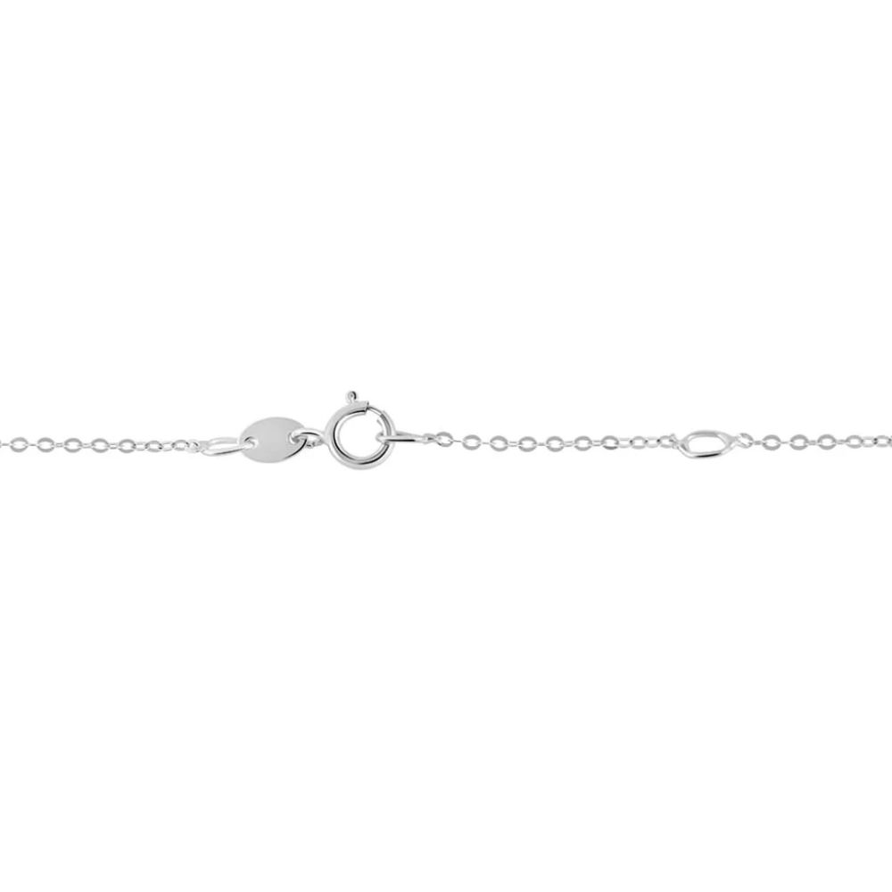 Stroili Collana Oro Bianco 9K Cuore Zirconato