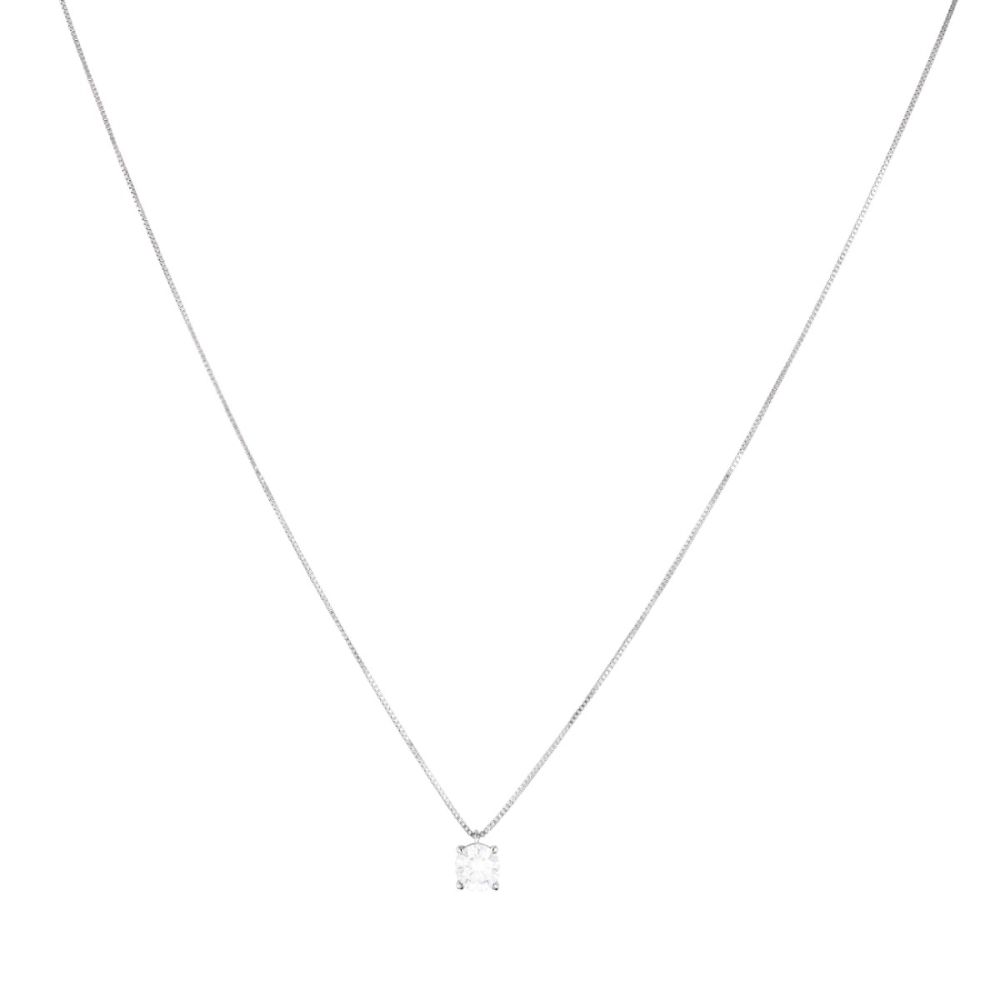 Stroili Collana Oro Bianco 9K Punto Luce Claire