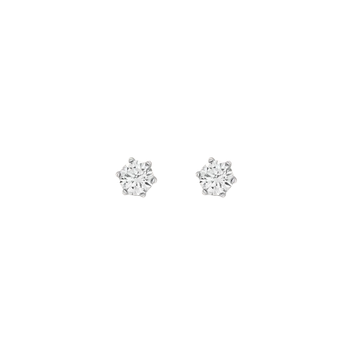 Stroili Orecchini Oro Bianco 9K Punto Luce 5 mm Claire