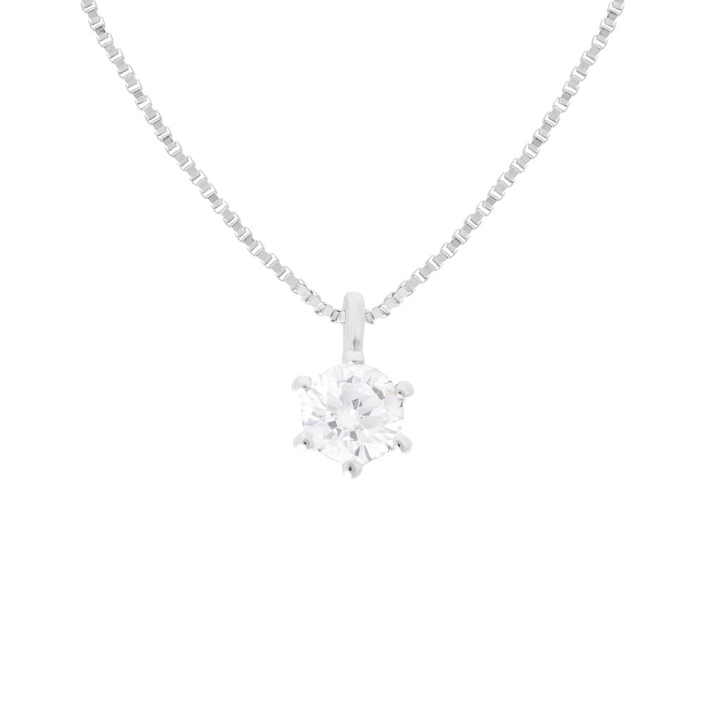 Stroili Collana Oro Bianco 9K Punto Luce 4 mm Claire