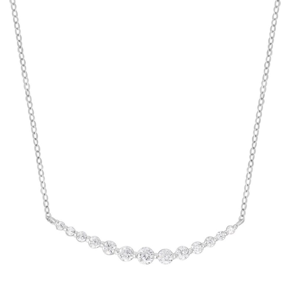 Stroili Collana con Zirconi Oro Bianco 9K Claire