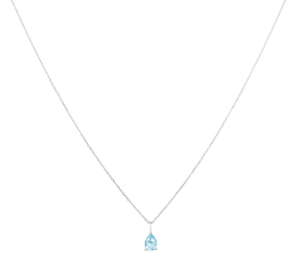 Stroili Girocollo Oro Bianco 9K Topazio Amelie