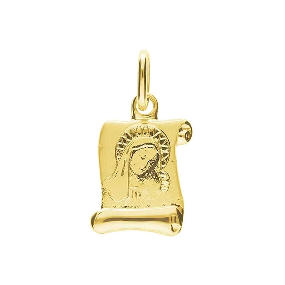 Stroili Pendente Oro Giallo 9 k Madonna in Pergamena